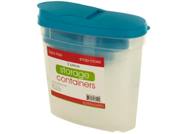 bulk buys OL684 - Versatile 3-Piece Pourable Food Storage Container Set