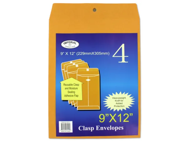 Bulk Buys OP300 — Medium Manila Clasp Envelopes