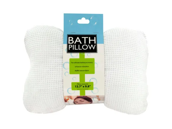 Bulk Buys OS342 — Luxury Bath Pillow with Suction Cups for Ultimate Comfort