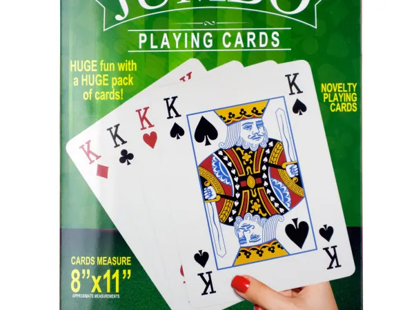 Bulk Buys OS527 — Jumbo Novelty Playing Cards