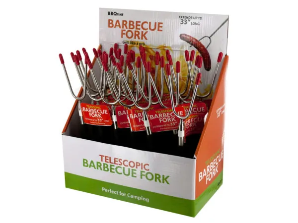 bar b q time OS680 — Adjustable Telescopic Barbecue Fork Display (24 pcs)
