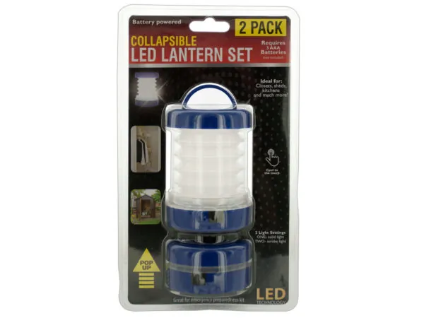 bulk buys OS907 - Collapsible LED Lantern Set