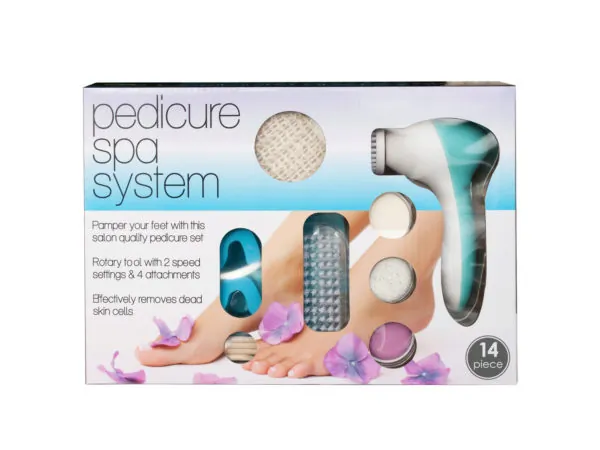 Bulk Buys OS980 — Deluxe 14-Piece Pedicure Spa System with Electric Spinner