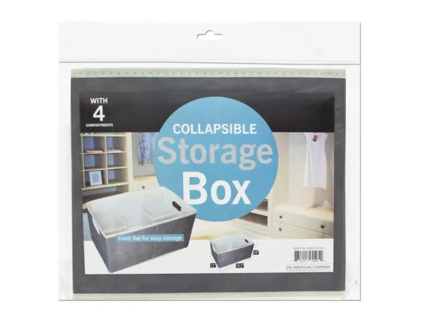 Bulk Buys OT350 — Collapsible Storage Box with 4 Compartments