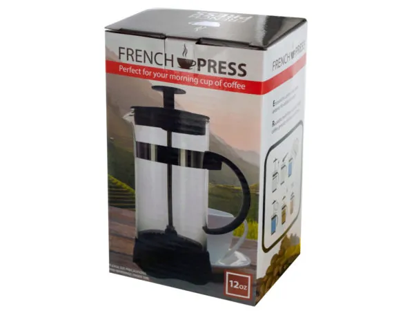 Bulk Buys OT368 — 12 oz. French Press Coffee Maker
