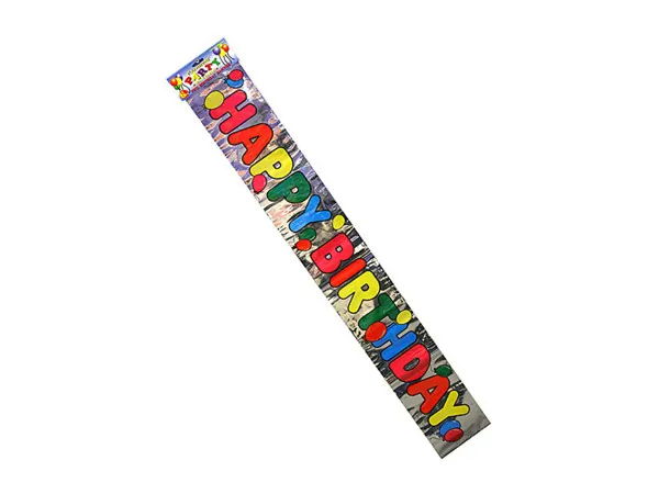 carnival party favors PA067 - Foil Happy Birthday Banner