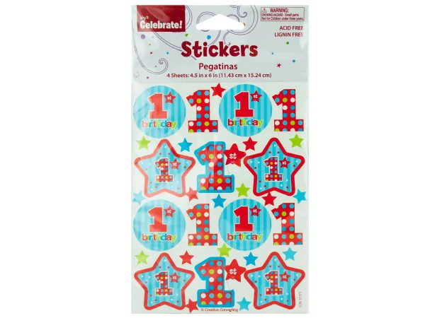 bulk buys PA275 - 1st Birthday Stickers