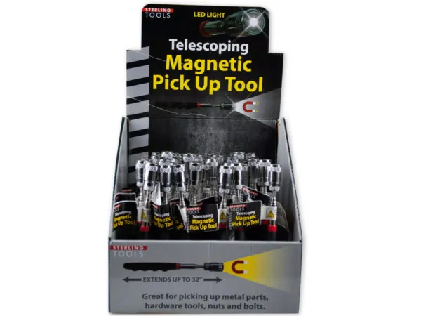 Bulk Buys OT843 — LED Telescoping Magnetic Pickup Tool - 36 Piece Display