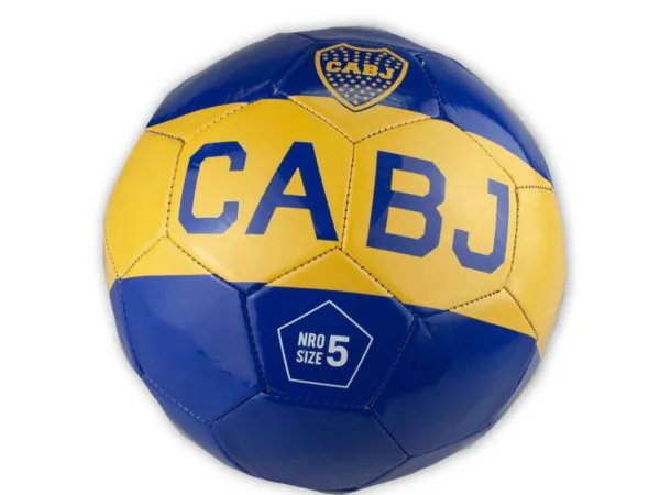 bulk buys OT932 - Boca Juniors Size 5 Soccer Ball - Official CABJ Design
