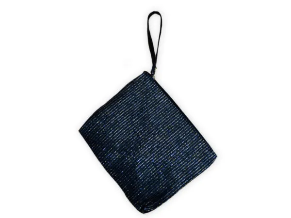 Bulk Buys SC571 — Elegant Black Sparkle Wristlet Purse