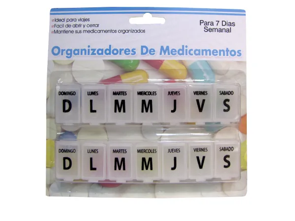 Bulk Buys SP002 — 7-Day Spanish Language Pill Case