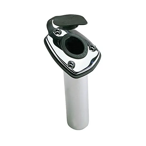Perko 1205DP0CHR — Perko Fishing Rod Holder - 65° Angled Flush Mount - Chrome Plated Zinc