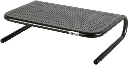 Allsop ASP 30165 — Allsop Metal Art Jr. Monitor Stand - Pearl Black (30165) - 40 lb Load Capacity - 4 x 14.5 x 11 Inches - Desktop - Powder Coated Steel