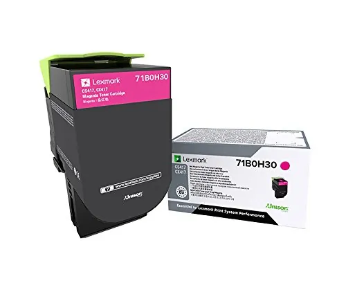 Lexmark 71B0H30 — LEXMARK 71B0H30 MAGENTA TONER CARTRIDGE FOR USE IN CS/CX417,517 ESTIMATED YIELD