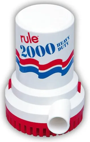 Rule 10-6UL — Rule 2000 GPH Non-Automatic Bilge Pump w/6' Leads