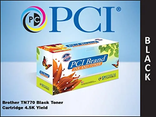 PCI TN770-PCI — PCI BRAND COMPATIBLE BROTHER TN-770 XXL BLACK TONER CARTRIDGE 4500 PAGE XXL-YIEL