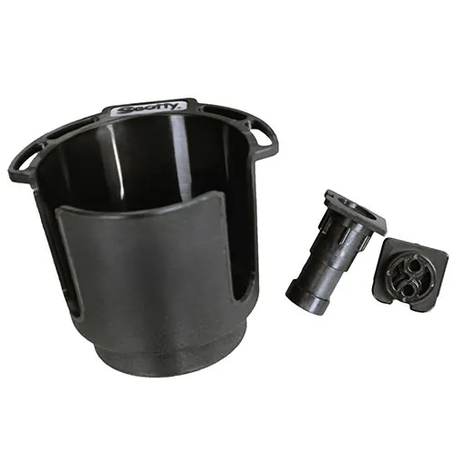 Scotty Fishing 311-BK — Scotty 311 Drink Holder w/Bulkhead/Gunnel Mount & Rod Holder Post Mount - Black