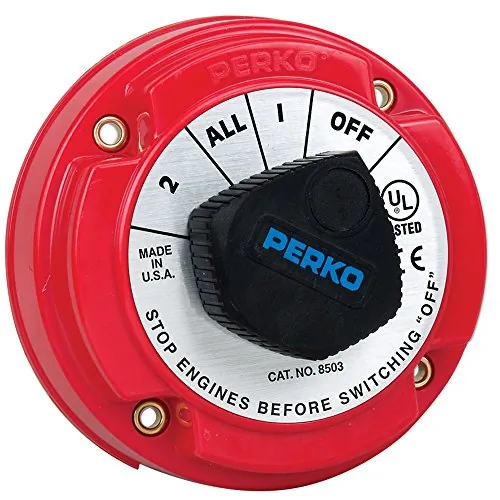 Perko 8503DP — Perko 8503DP Medium Duty Battery Selector Switch w/Alternator Field Disconnect w/o Key Lock