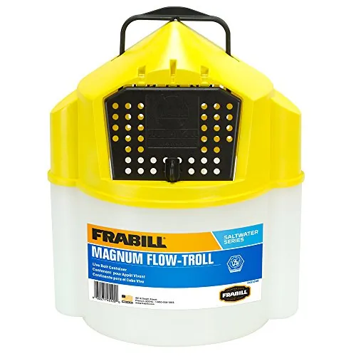 Frabill 451205 — Frabill Magnum Flow Troll Shrimp Bucket - 10 Quart