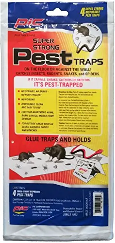 PIC PEPCOGPT4 — PIC(R) GPT-4 Glue Pest Trap for Spiders & Snakes, 4 pk