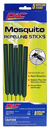 PIC PEPCOMOSSTK — PIC(R) MOS-STK Area Mosquito Repellent Sticks, 5 pk