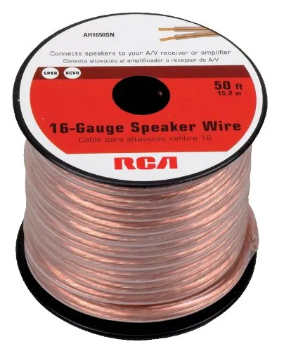 VOXX AH1650SRV1 — RCA RCAH1650SR Speaker Wire (16 Gauge, 50 Feet)