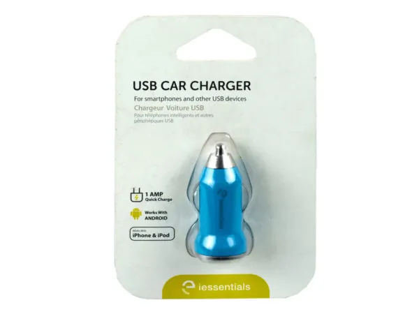 bulk buys EN339 - iEssentials Blue USB Car Charger