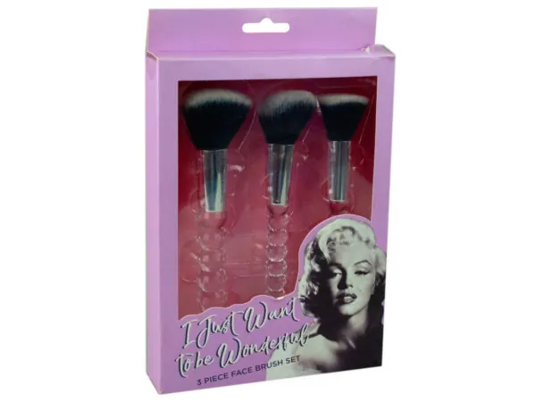 bulk buys OP951 - Marilyn Monroe Clear Sculpting Brush Set