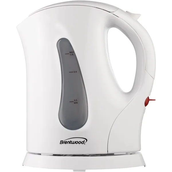 Brentwood KT-1610 — Brentwood 1.0 Liter Cordless Plastic Tea Kettle in White