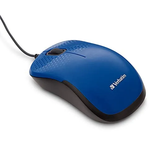 VERBATIM 70233 — Ergonomic Silent Corded Optical Mouse for PC & Mac