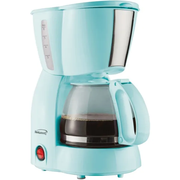 Brentwood TS-213BL — Brentwood 4 Cup 650 Watt Coffee Maker in Blue