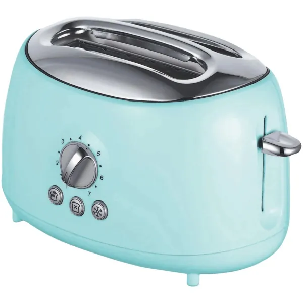 Brentwood TS-270BL — Brentwood Cool Touch 2-Slice Extra Wide Slot Retro Toaster in Blue