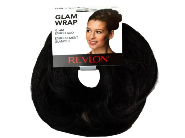Bulk Buys BH757 — Revlon Black Glam Wrap Hairpiece for Elegant Updos