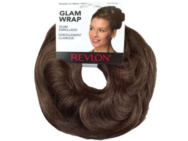 Bulk Buys BH759 — Revlon Glam Wrap Hairpiece - Medium Brown Updo Accessory