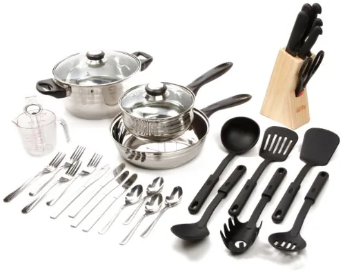 Gibson 89117.32 — Gibson Total Kitchen Lybra 32-Piece Cookware Combo Set