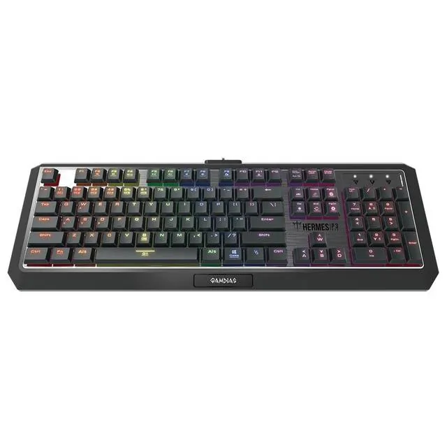GAMDIAS GD-HERMES P3 BLUE — Gamdias GD-HERMES P3 Wired USB RGB Mechanical Gaming Keyboard