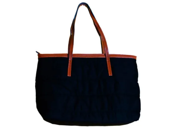 Bulk Buys SC572 — Stylish Black Puffy Tote for Everyday Use