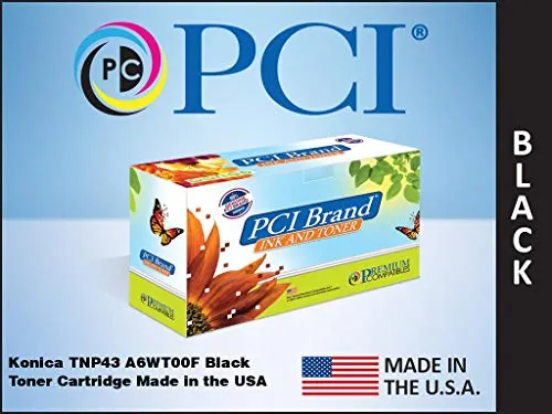 PCI A6WT00F-PCI — PCI USA KONICA-MINOLTA TNP41 TNP43 A6WT00W A6WT00F BLACK TONER CARTRIDGE 10000 P