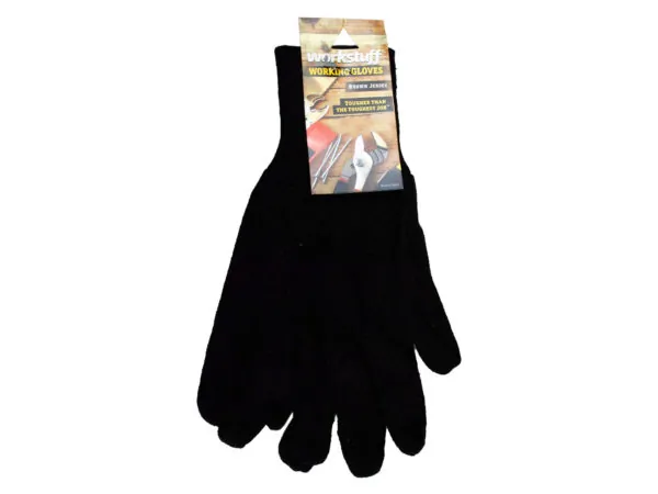 bulk buys MA211 - Universal Brown Jersey Gloves for General Work