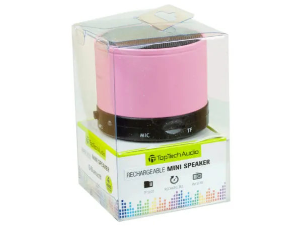 Bulk Buys EN469 — Portable Pink Bluetooth Mini Speaker with Call Functionality