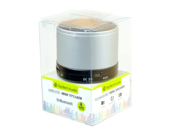 Bulk Buys EN470 — Portable Bluetooth Speaker - Compact Silver Design