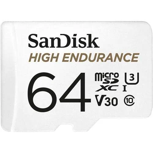 Western Digital SDSQQNR-064G-AN6IA — SANDISK HIGH ENDURANCE MICROSDXC, 64GB, U3, V30, C10, FULL HD RECORDING, W/ADAPT