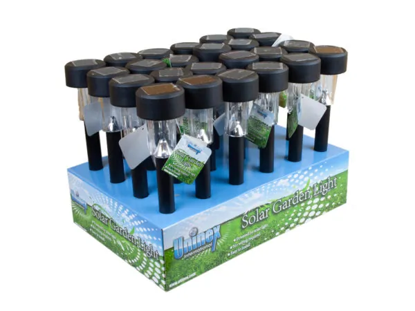 bulk buys DD205 - Solar Powered Garden Lights - Countertop Display of 24