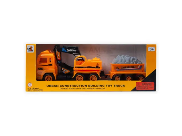 bulk buys OT972 - Yellow and Black Friction Construction Truck Set