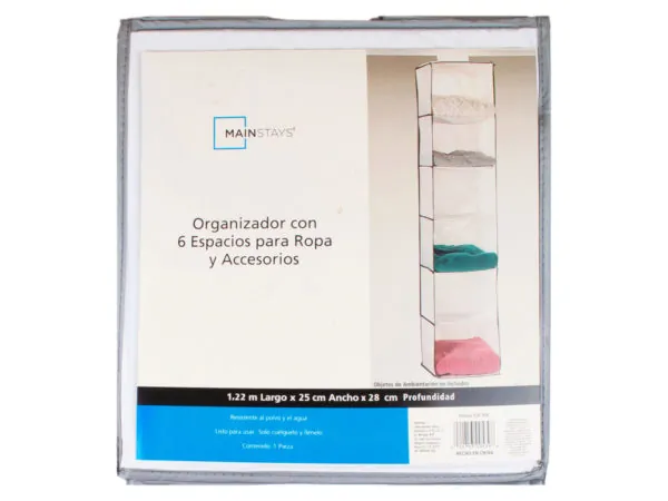 bulk buys FD162 - Mainstays Water-Resistant 6 Shelf Closet Organizer