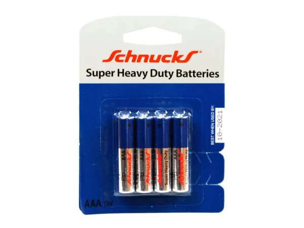 Bulk Buys EC298 — Pack of 4 AAA Heavy Duty Batteries for Electronics