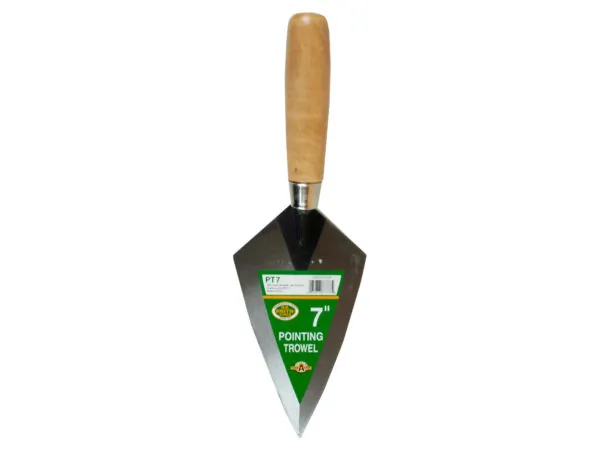 bulk buys LL257 - 7-Inch Stainless Steel Pointing Trowel with Wooden Handle