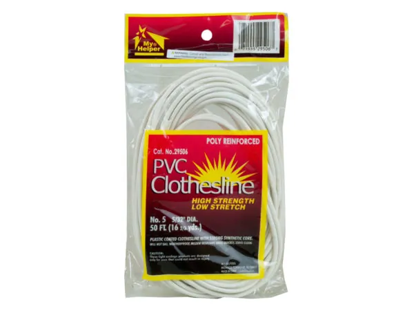 bulk buys LL266 - Durable 50 ft Weatherproof Plastic Clothesline