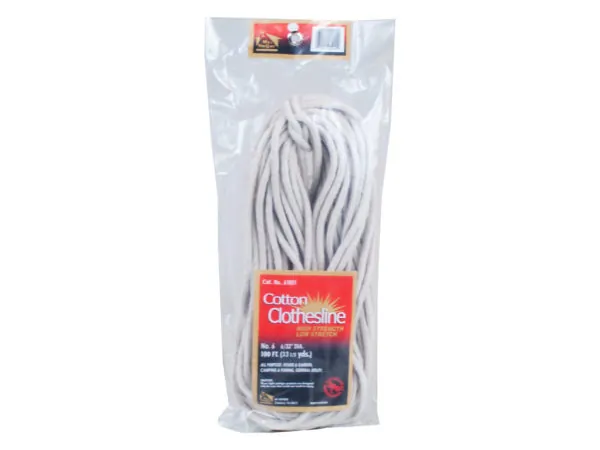 bulk buys LL268 - 100 ft Cotton Clothesline - Versatile & Eco-Friendly