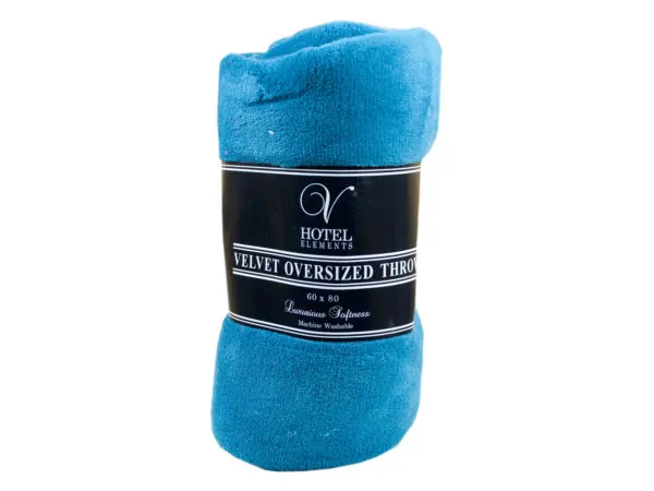 bulk buys GH728 - Oversized 80 x 60 Soft Velvet Throw Blanket - Assorted Color